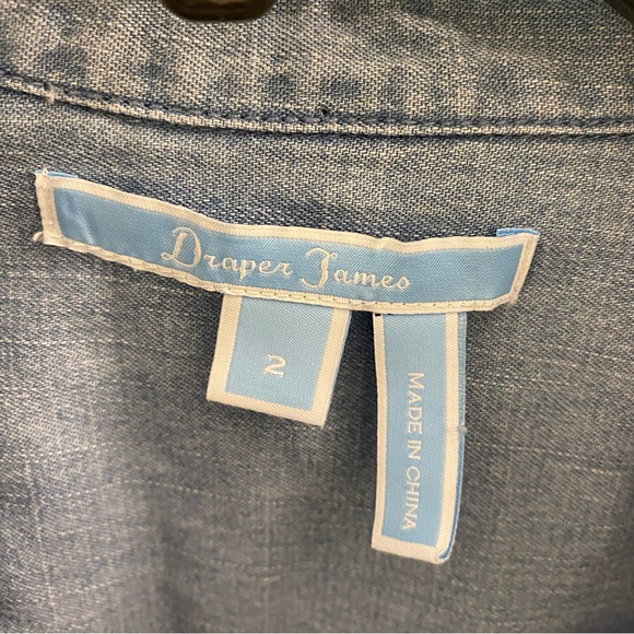 Draper James Denim Long Sleeve Size 2 - Picture 3 of 7